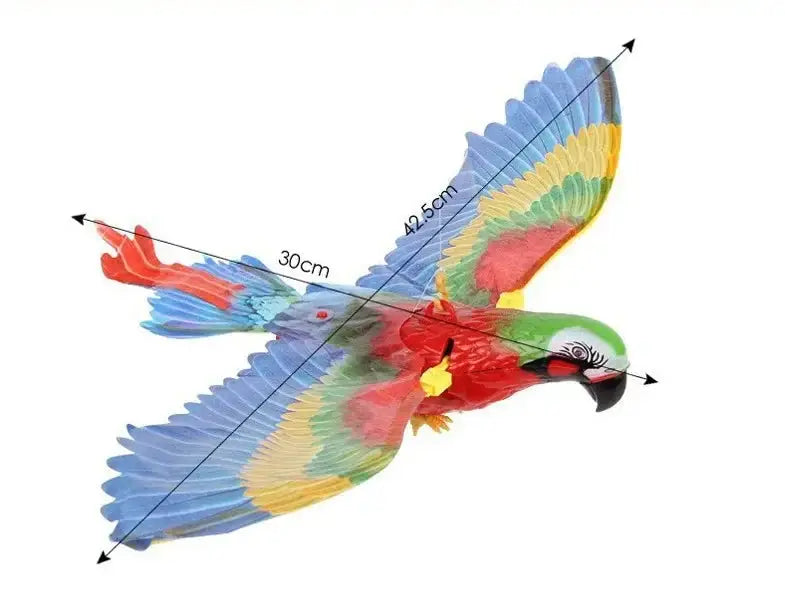 Jouet pour chat oiseau multicolore, dimensions 30 cm et 42,5 cm