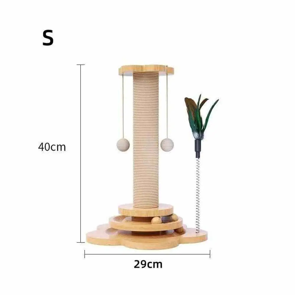 Tour de griffoir pour chat, taille S : 40 cm de haut, base 29 cm, poteau en sisal