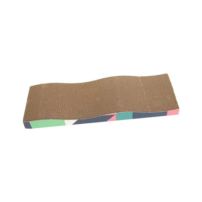 Griffoir PawComfort pour chat, vue latérale, surface beige et base colorée