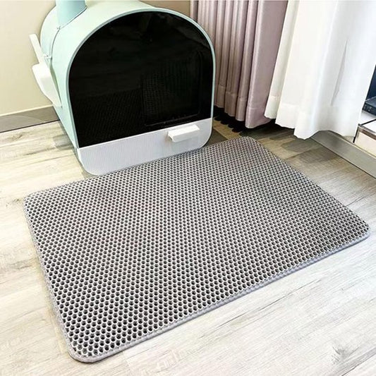 Tapis chat litière gris